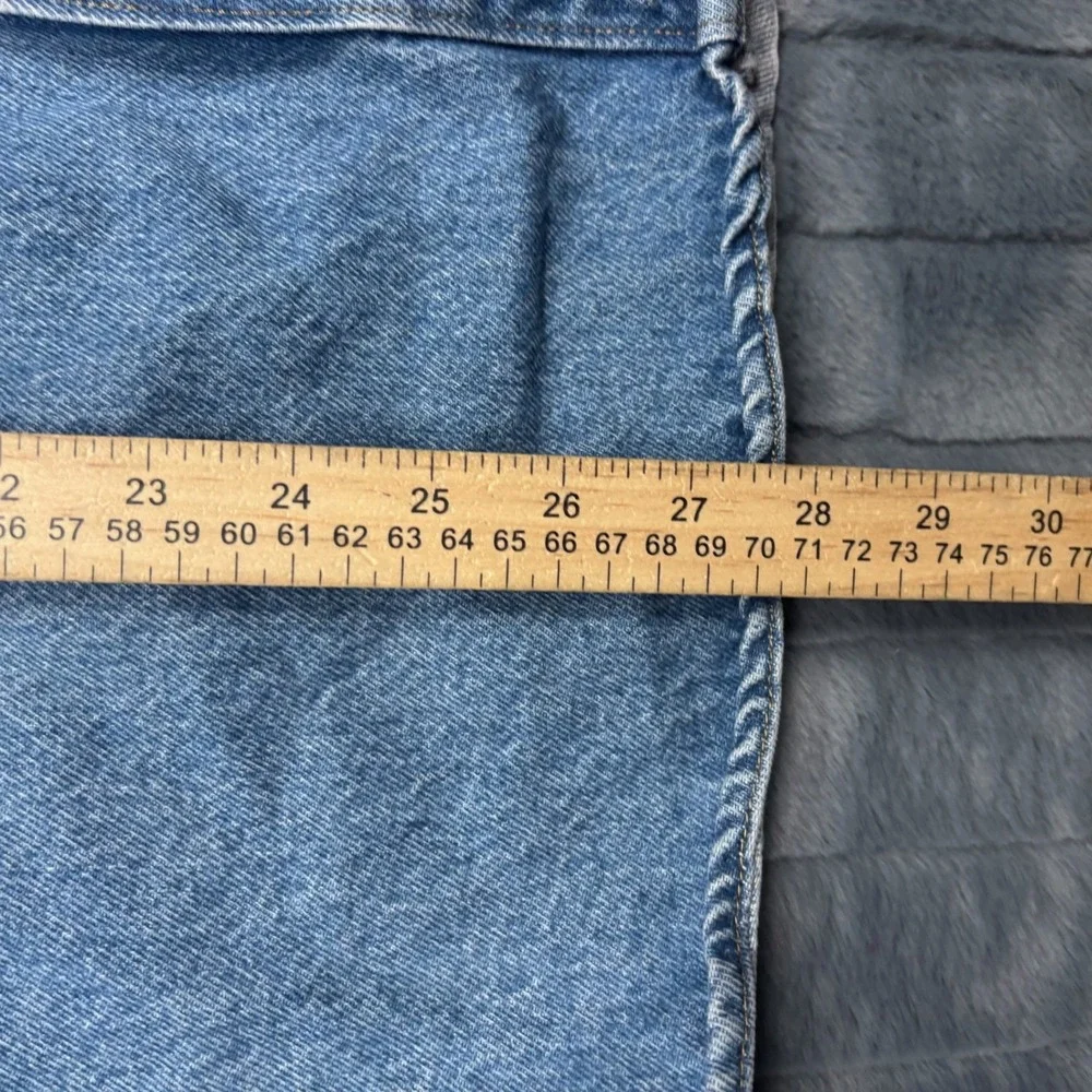 Levis Western Denim Shirt Mens Small Light Wash Snap Front Cotton 10569